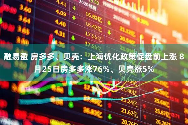 融易盈 房多多、贝壳：上海优化政策促盘前上涨 8月25日房多多涨76%、贝壳涨5%